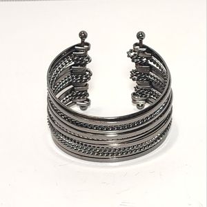 Gunmetal Wide Cuff Bracelet